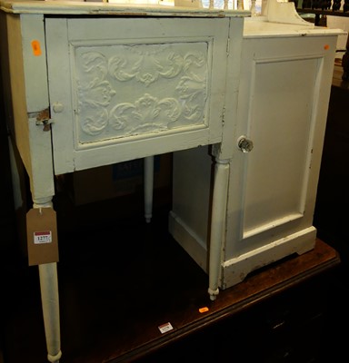Lot 1277 - A Victorian white painted pine single door...