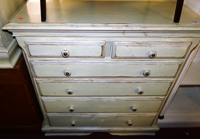 Lot 1338 - A contemporary French style lime green painted...