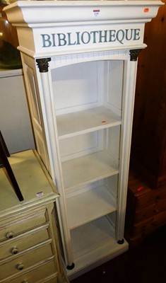Lot 1339 - A contemporary white painted narrow...