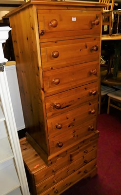 Lot 1340 - Modern pine bedroom furniture to include;...
