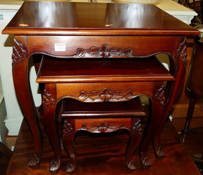 Lot 1284 - A contemporary French style hardwood nest of...