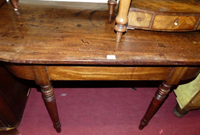 Lot 1296 - An early 19th century mahogany D-end side...