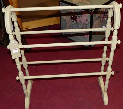 Lot 1306 - A painted beech towel rail