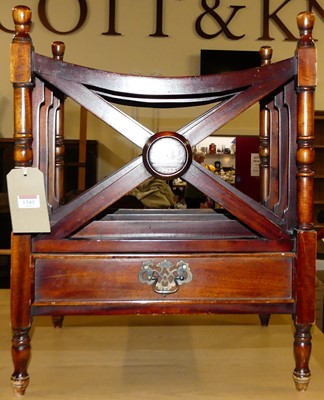 Lot 1341 - A reproduction mahogany four-division...