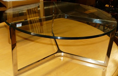 Lot 1349 - A Libra contemporary heavy clear plate glass...