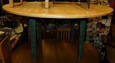 Lot 1350 - A contemporary beech and painted circular...