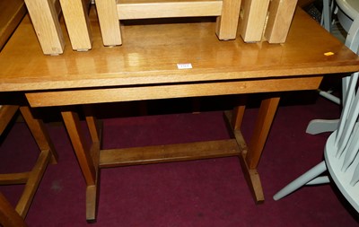 Lot 1364 - A 1930s light oak side table, w.86.5cm