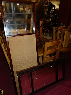 Lot 1367 - An Edwardian mahogany twin section screen,...