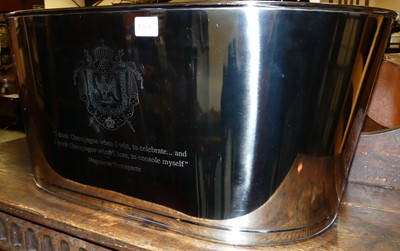 Lot 1368 - A contemporary polished chromed metal...
