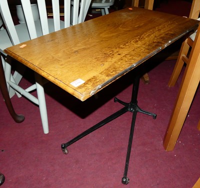 Lot 1396 - A late Victorian oak and black painted cast...