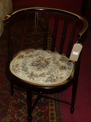 Lot 1414 - An Edwardian mahogany tub elbow chair, width 54cm