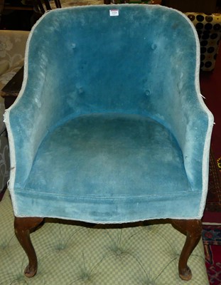 Lot 1426 - A pair of early 20th century upholstered tub...