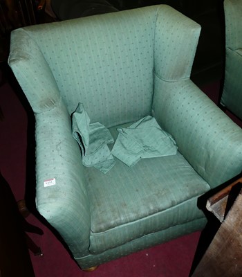 Lot 1432 - Three late Victorian upholstered armchairs,...