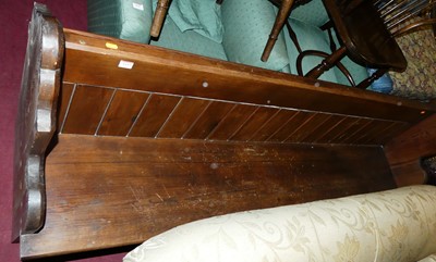 Lot 1433 - A late Victorian pitched pine long church pew...