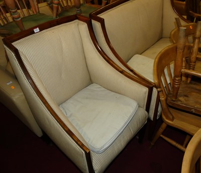 Lot 1448 - A circa 1900 French walnut two-piece parlour...