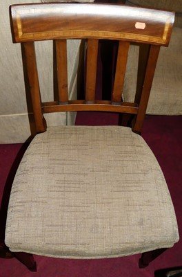 Lot 1455 - A set of six Edwardian mahogany and satinwood...