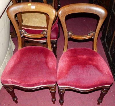 Lot 1462 - A set of four mid-Victorian mahogany balloon...