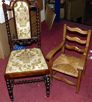 Lot 1465 - A Victorian rosewood barleytwist turned salon...