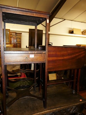 Lot 1471 - An early 19th century oak two-tier single...