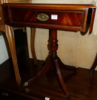 Lot 1476 - A reproduction mahogany and flame mahogany...