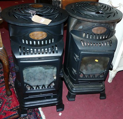 Lot 1480 - A pair of Provence black painted cast metal...