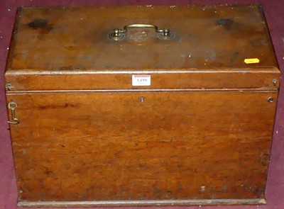 Lot 1490 - An early 20th century stained pine hinge...