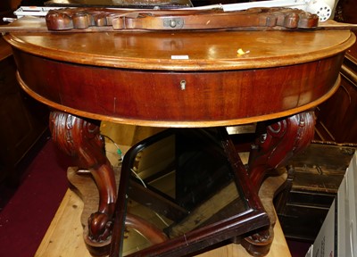 Lot 1495 - A mid-Victorian mahogany Duchess bowfront...