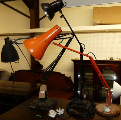 Lot 1496 - Herbert Terry - a black painted anglepoise...