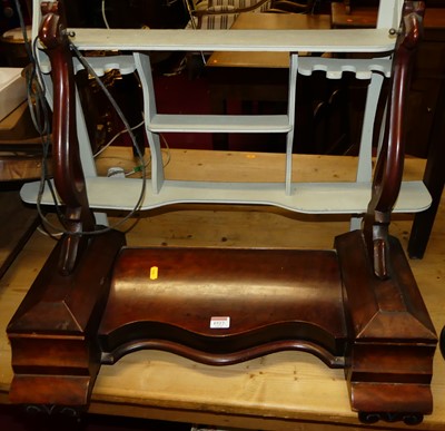 Lot 1527 - A mid-Victorian mahogany dressing mirror base...