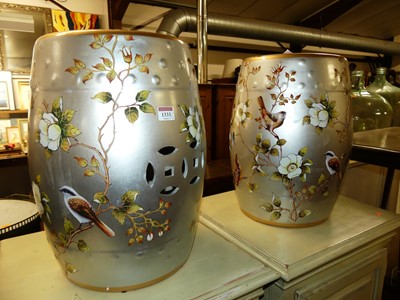 Lot 1333 - A pair of silvered and polychrome painted...