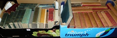 Lot 1531 - Two boxes of books, to include Thackeray...