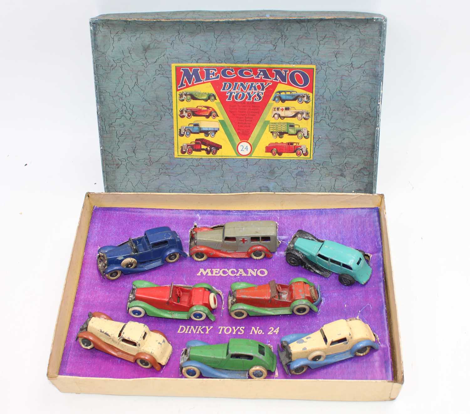 Lot 1021 - Dinky pre-war no.24 gift set with original...