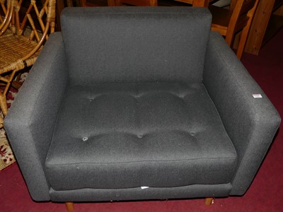 Lot 1262 - A contemporary grey upholstered single...