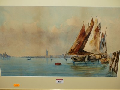 Lot 1046 - Lota Bowen (1872-1934) - On the Venice Lagoon,...