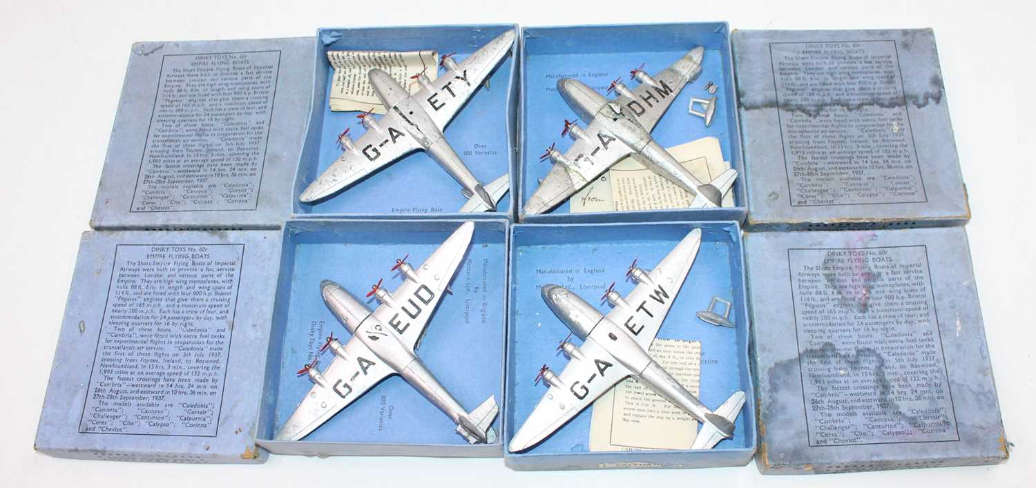 Lot 1095 - 4 Dinky Toys No. 60R Empire Flying Boat...