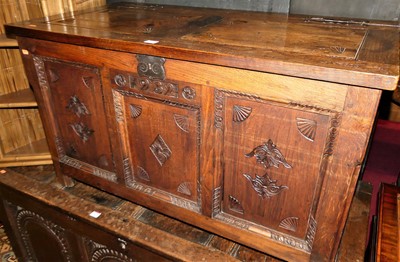 Lot 1438 - An early 20th century joined and floral relief...