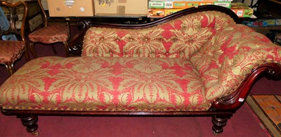 Lot 1452 - A mid-Victorian mahogany framed and floral...
