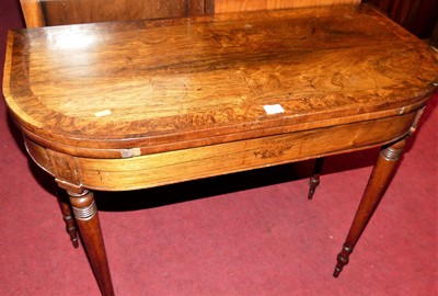Lot 1465 - A 19th century rosewood and amboyna cross...