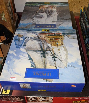 Lot 1527 - Three various large scale wooden ship kits to...