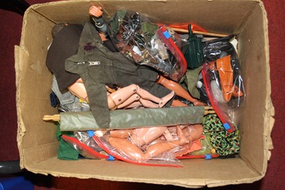 Lot 1543 - One box of various loose Action Man and Six...