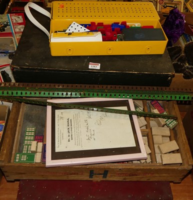 Lot 1583 - A collection of various Meccano metal and...