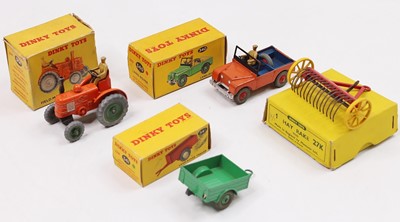 Lot 1016 - Dinky Toys boxed farming-related group of 4 to...