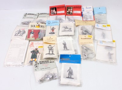 Lot 1704 - 20 various mainly 54mm scale white metal...