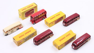 Lot 1058 - Dinky Toys boxed group of buses to include, 3x...