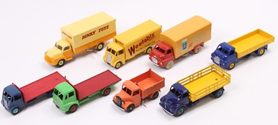 Lot 1068 - Dinky Toys group of 8 repainted commercial...