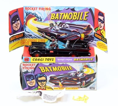 Lot 1506 - Corgi Toys 1st issue 267 No. Batmobile without...