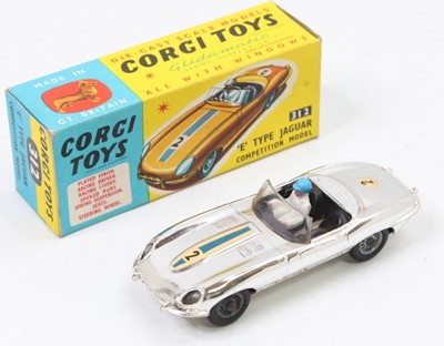 Lot 1531 - Corgi Toys No. 312 Jaguar E type Competition...