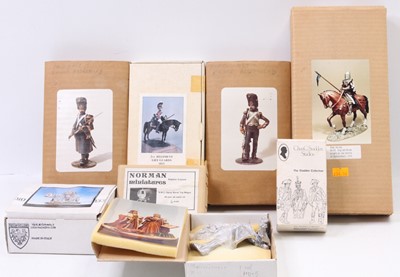 Lot 1711 - Collection of mixed scale white metal military...