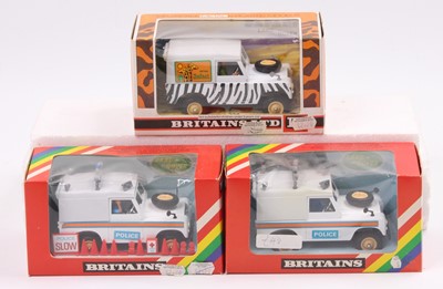 Lot 1716 - Britains boxed Land Rover Group, 3 examples...