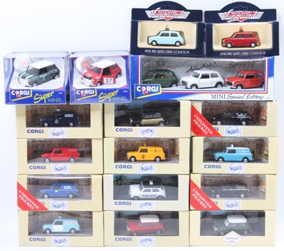 Lot 906 - One tray containing 17x boxed Corgi Toys Mini...